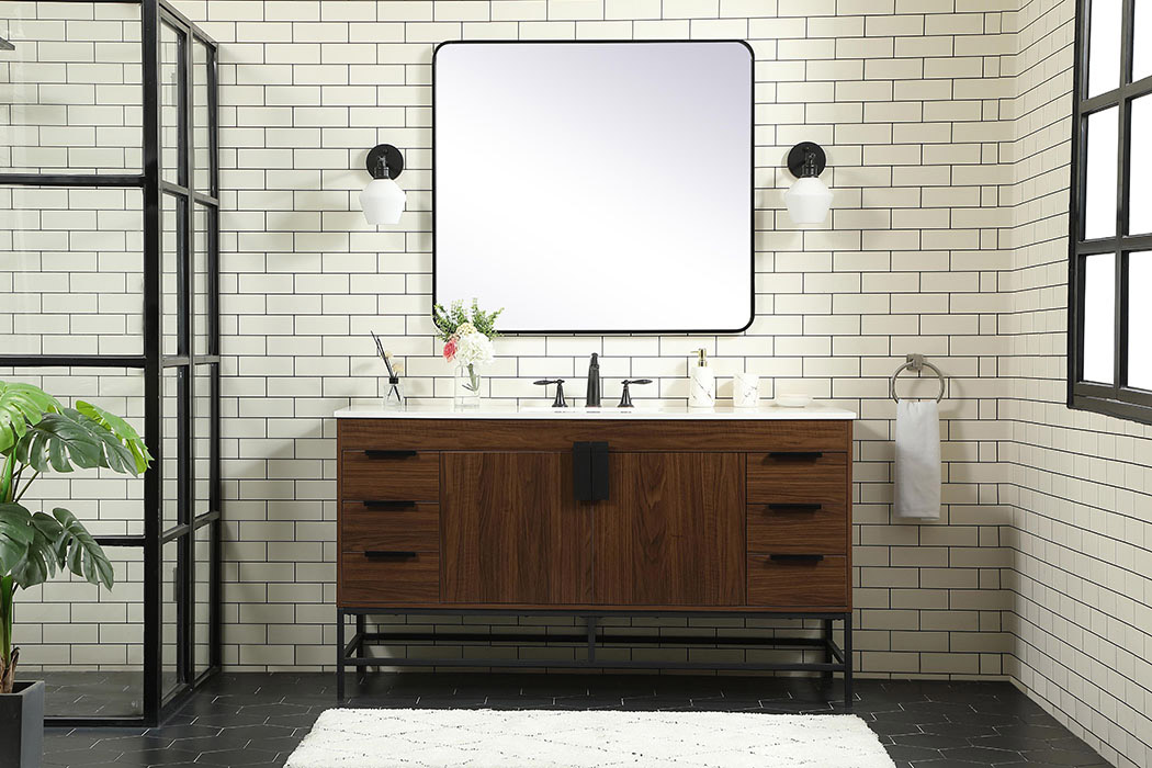 Elegant Bathroom Vanity - Walnut (VF48860MWT)