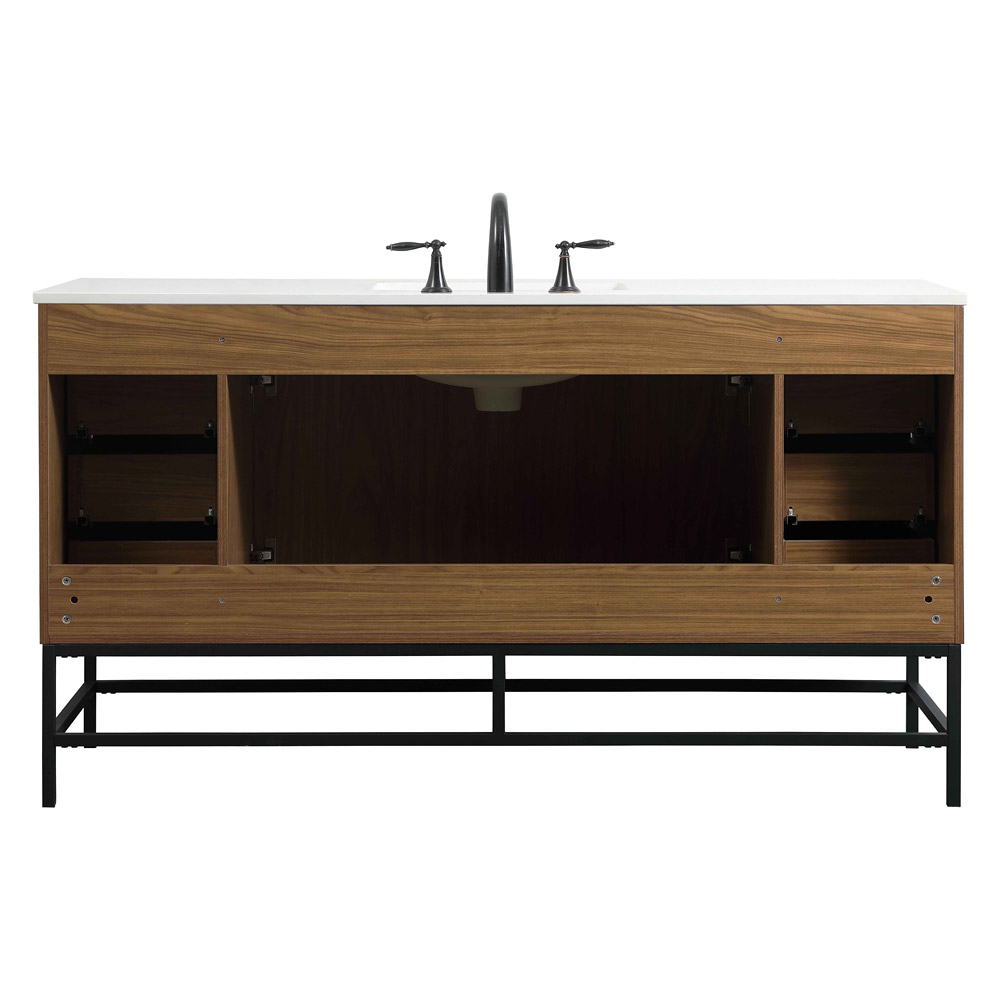 Elegant Bathroom Vanity - Walnut Brown (VF48860WB)