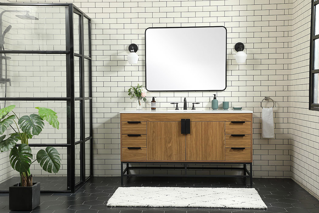 Elegant Bathroom Vanity - Walnut Brown (VF48860WB)