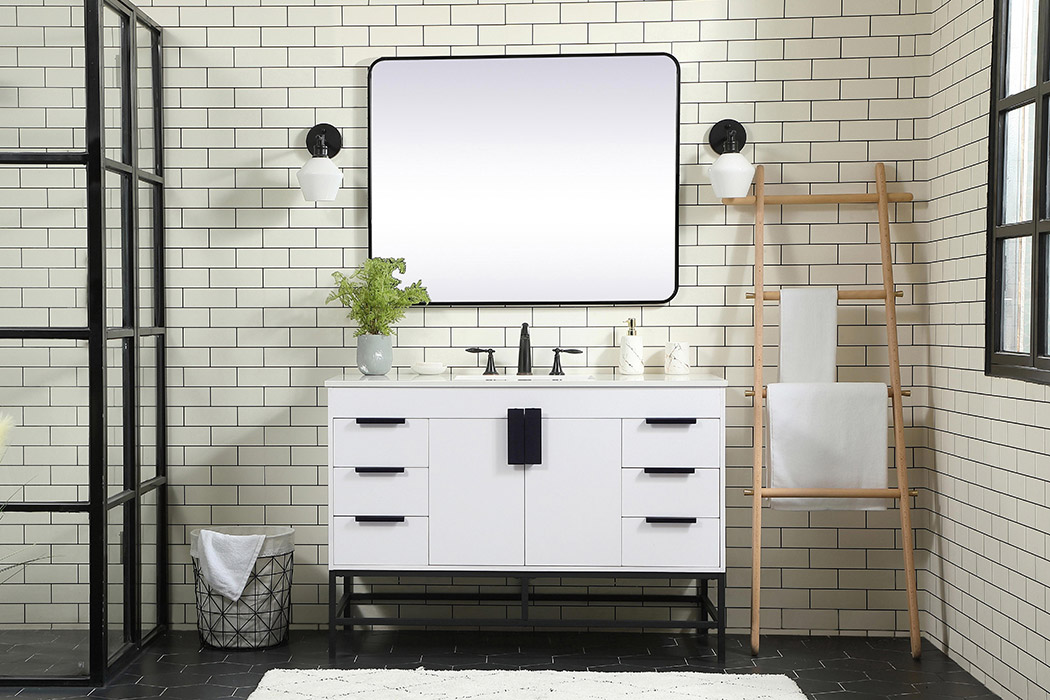 Elegant Bathroom Vanity - White (VF488W48MWH)