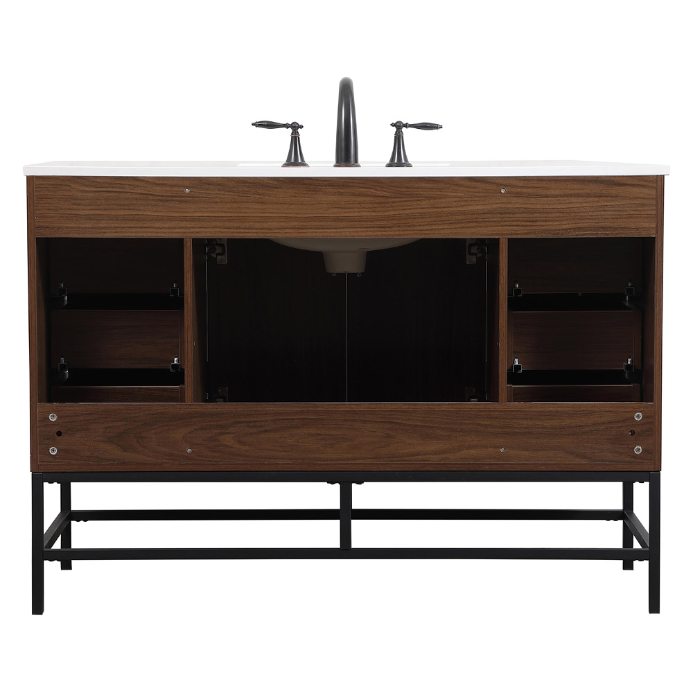 Elegant Bathroom Vanity - Walnut (VF488W48MWT)