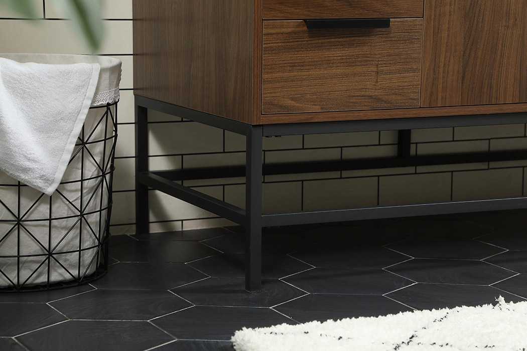 Elegant Bathroom Vanity - Walnut (VF488W48MWT)