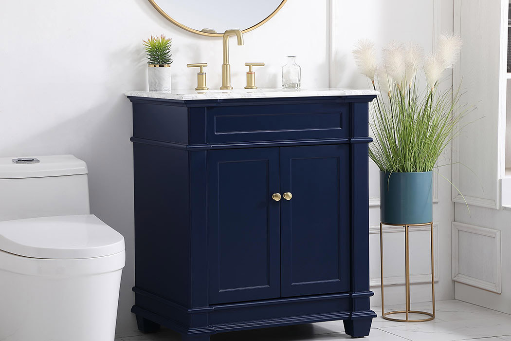 Elegant Bathroom Vanity - Blue, L 30" (VF50030BL)