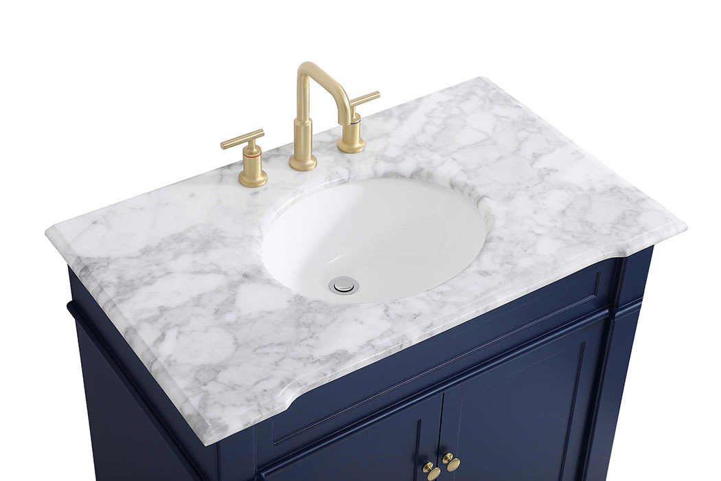 Elegant Bathroom Vanity - Blue, L 36" (VF50036BL)