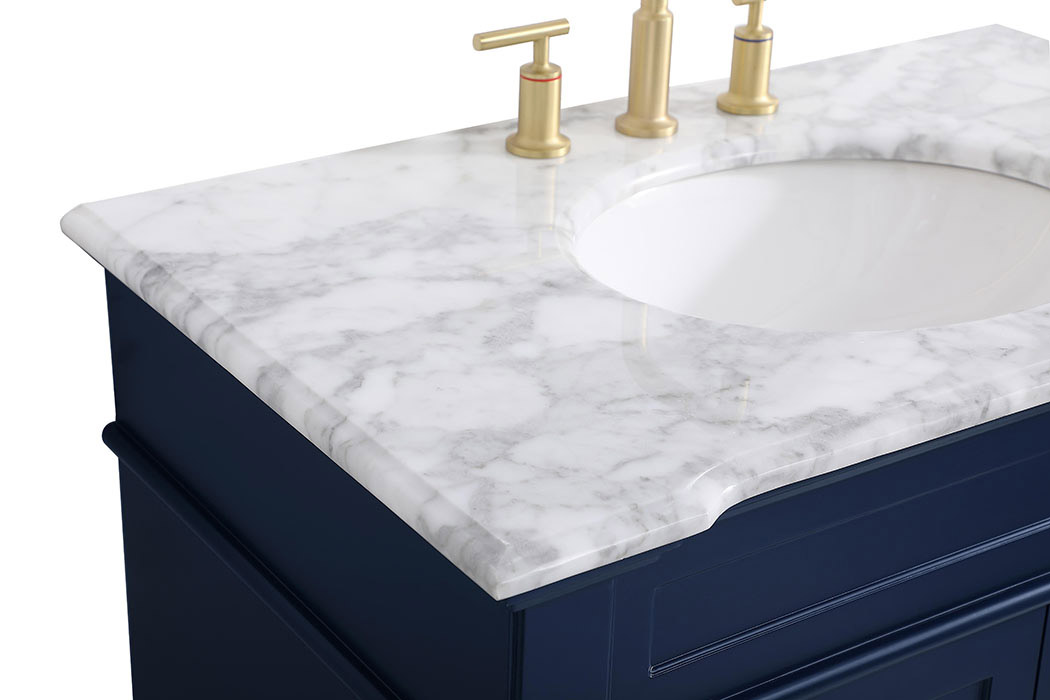 Elegant Bathroom Vanity - Blue, L 36" (VF50036BL)