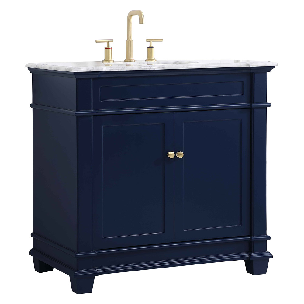 Elegant Bathroom Vanity - Blue, L 36" (VF50036BL)
