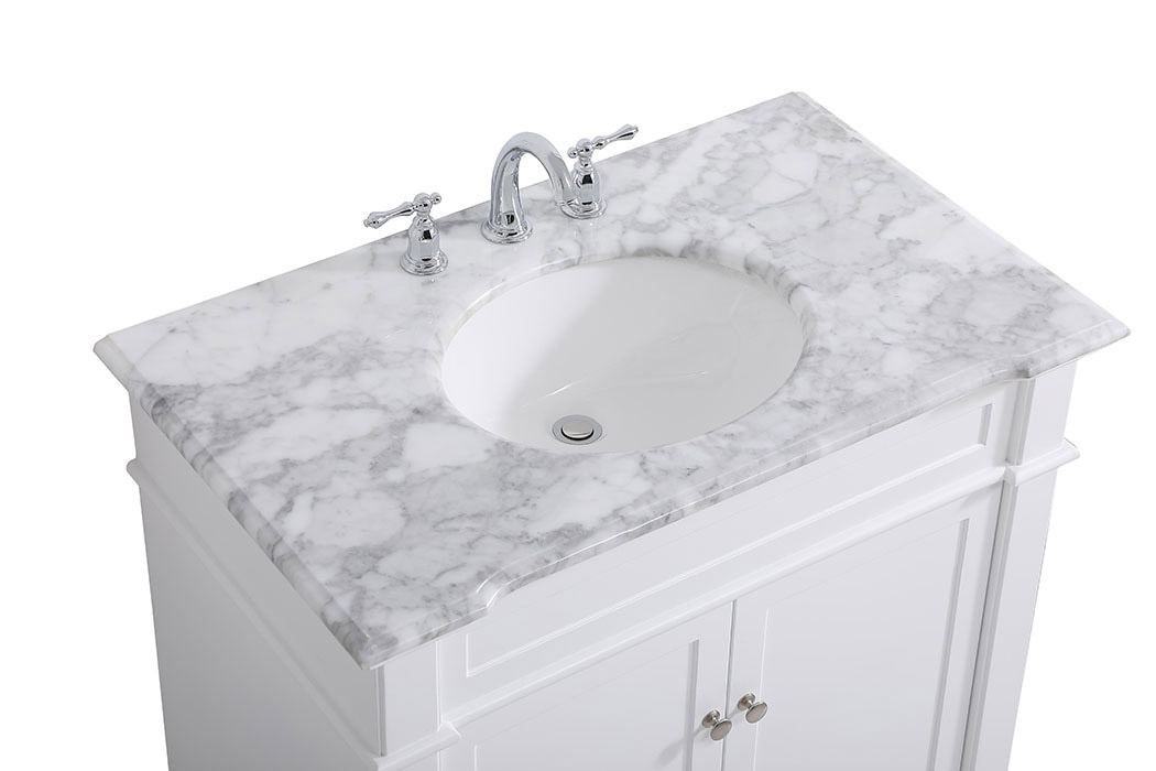 Elegant Bathroom Vanity - White, L 36" (VF50036WH)