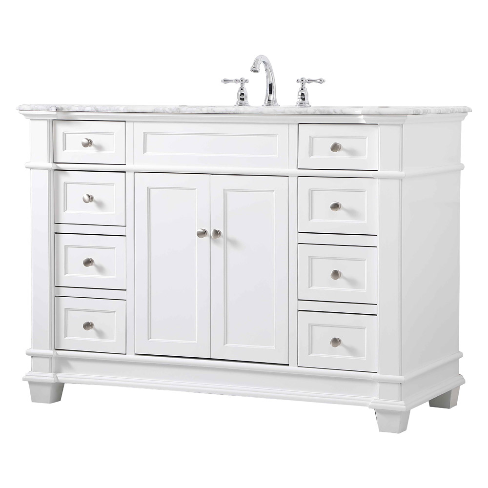 Elegant Bathroom Vanity - White (VF50048WH)