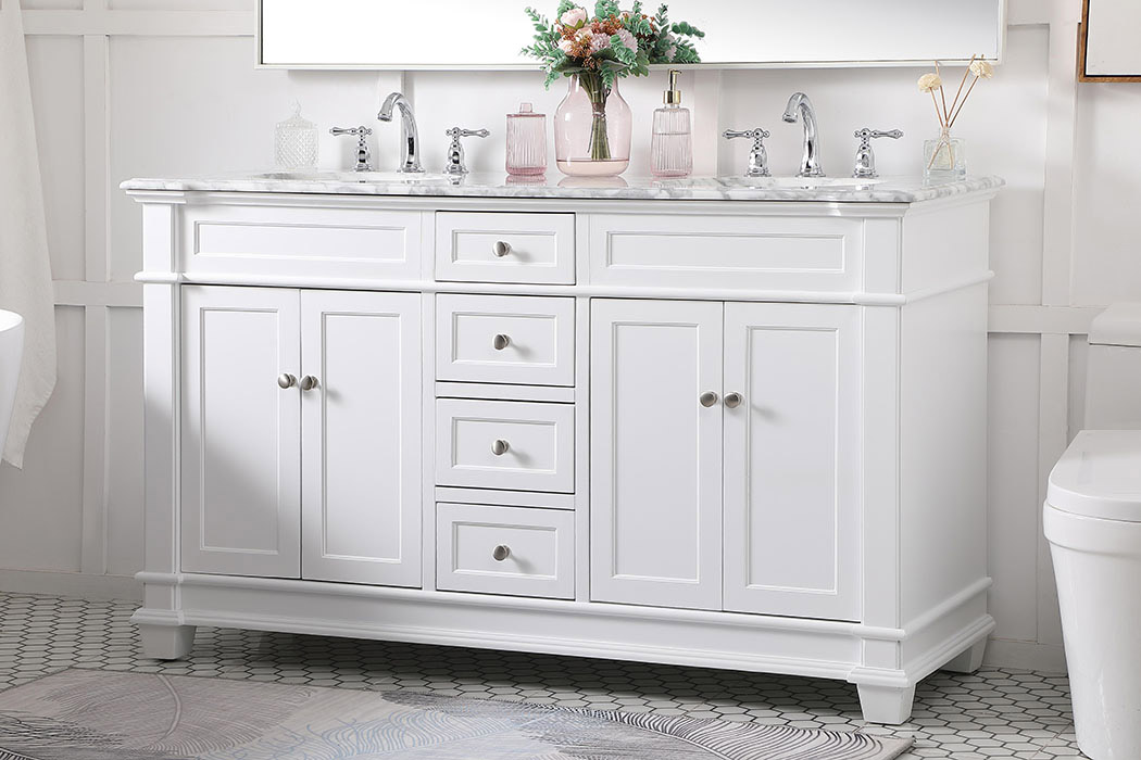 Elegant Bathroom Vanity - White (VF50060DWH)