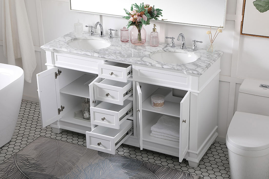 Elegant Bathroom Vanity - White (VF50060DWH)