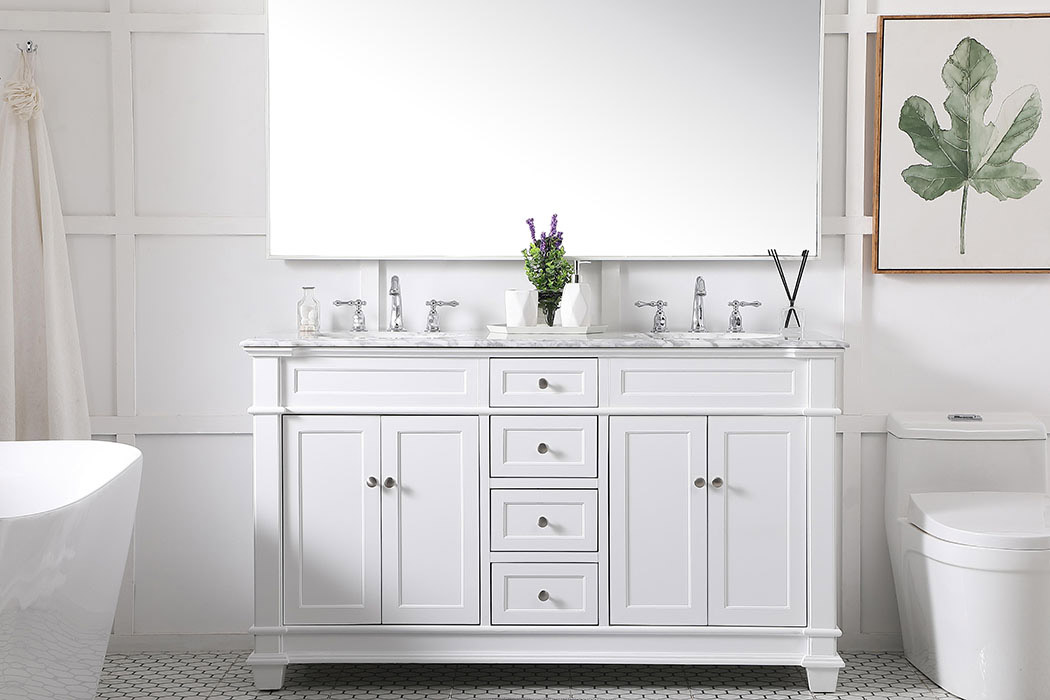 Elegant Bathroom Vanity - White (VF50060DWH)