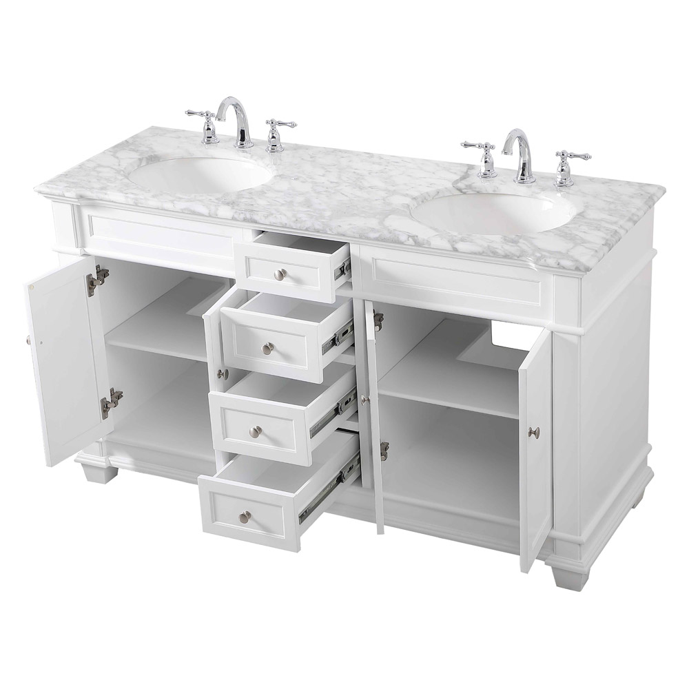 Elegant Bathroom Vanity - White (VF50060DWH)