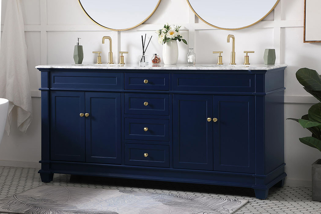 Elegant Bathroom Vanity - Blue (VF50072DBL)