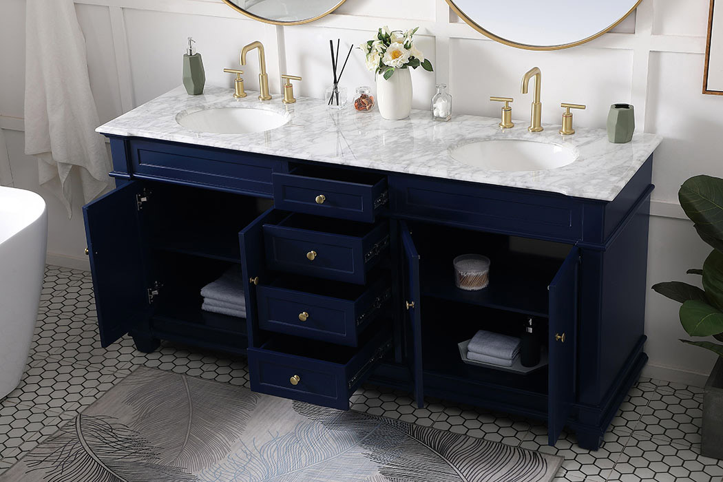 Elegant Bathroom Vanity - Blue (VF50072DBL)