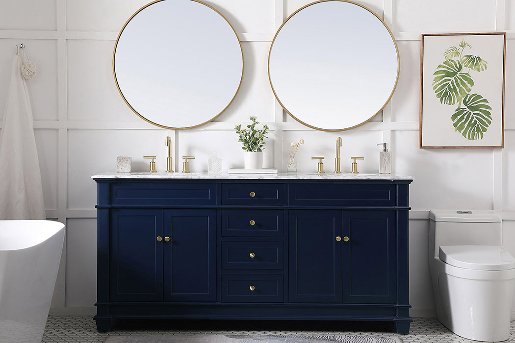 Elegant Bathroom Vanity - Blue (VF50072DBL)