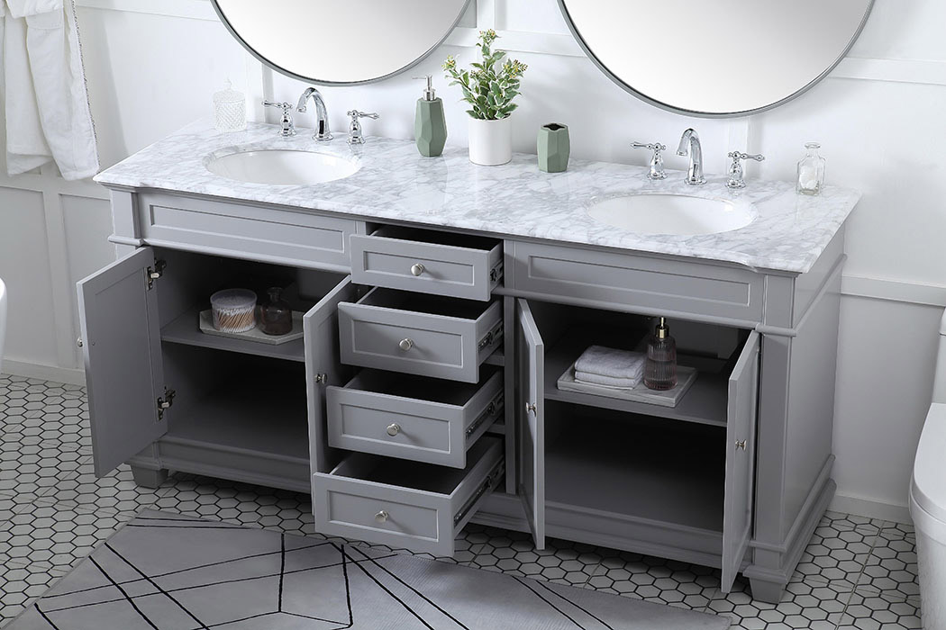 Elegant Bathroom Vanity - Gray (VF50072DGR)