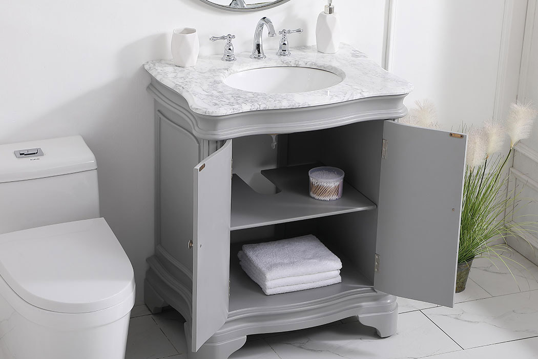 Elegant Bathroom Vanity - Gray, L 30" (VF52030GR)