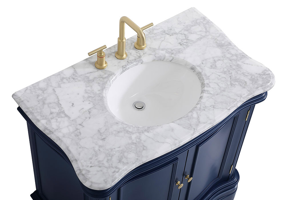 Elegant Bathroom Vanity - Blue, L 36" (VF52036BL)