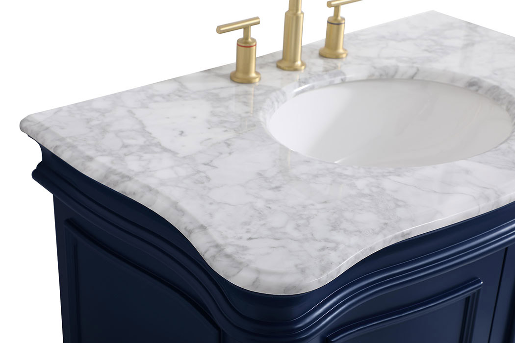 Elegant Bathroom Vanity - Blue, L 36" (VF52036BL)