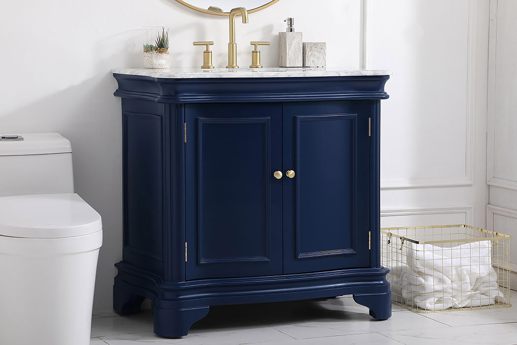 Elegant Bathroom Vanity - Blue, L 36" (VF52036BL)