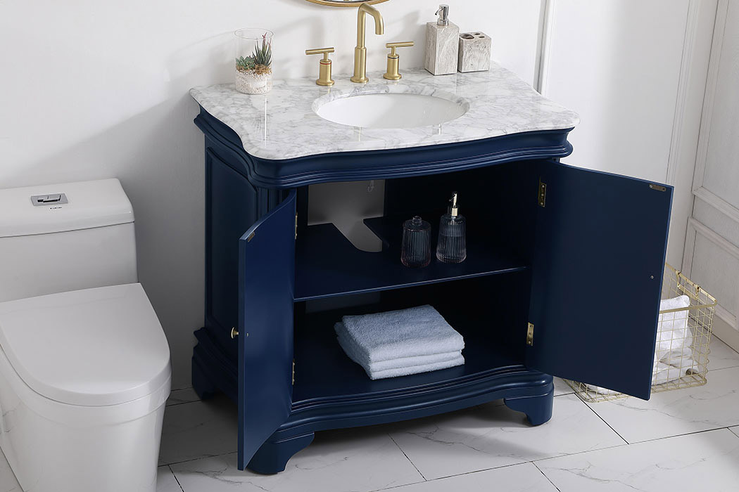 Elegant Bathroom Vanity - Blue, L 36" (VF52036BL)