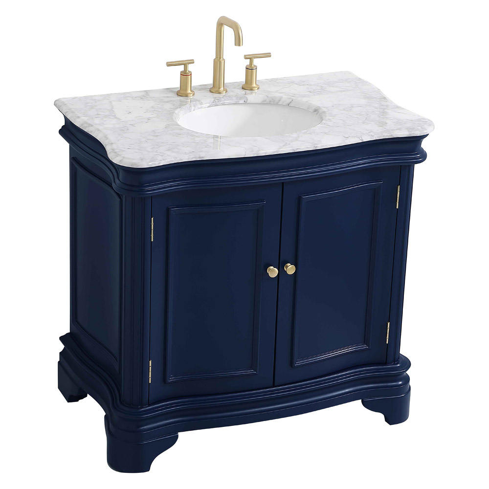 Elegant Bathroom Vanity - Blue, L 36" (VF52036BL)