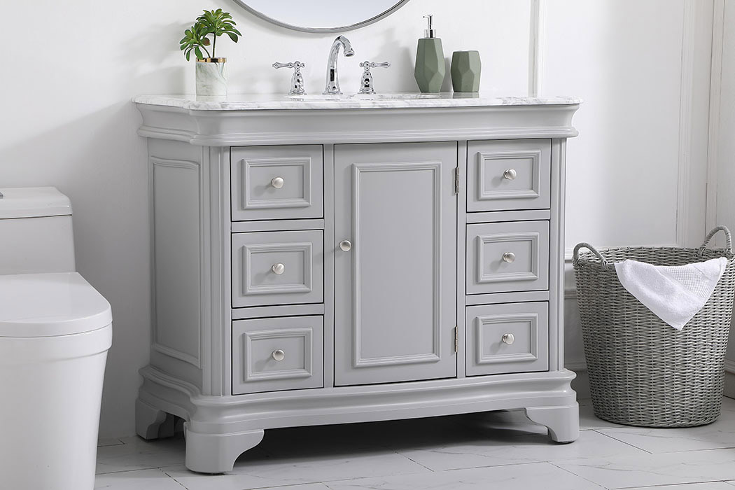 Elegant Bathroom Vanity - Gray, L 42" (VF52042GR)