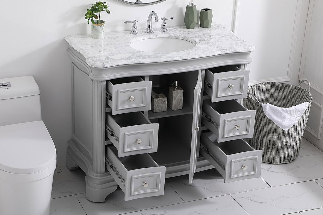 Elegant Bathroom Vanity - Gray, L 42" (VF52042GR)