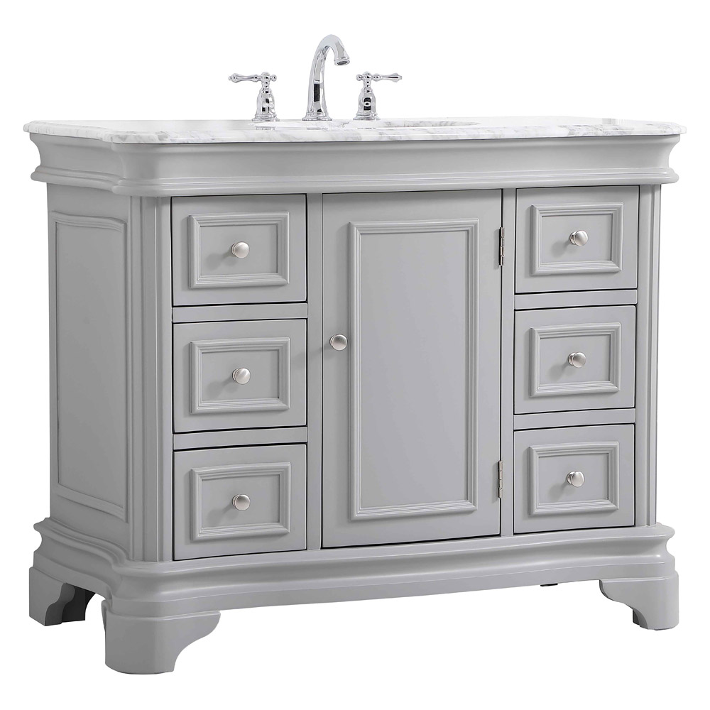 Elegant Bathroom Vanity - Gray, L 42" (VF52042GR)