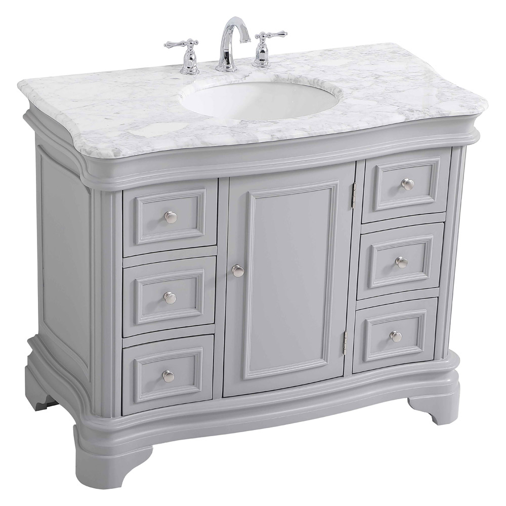 Elegant Bathroom Vanity - Gray, L 42" (VF52042GR)