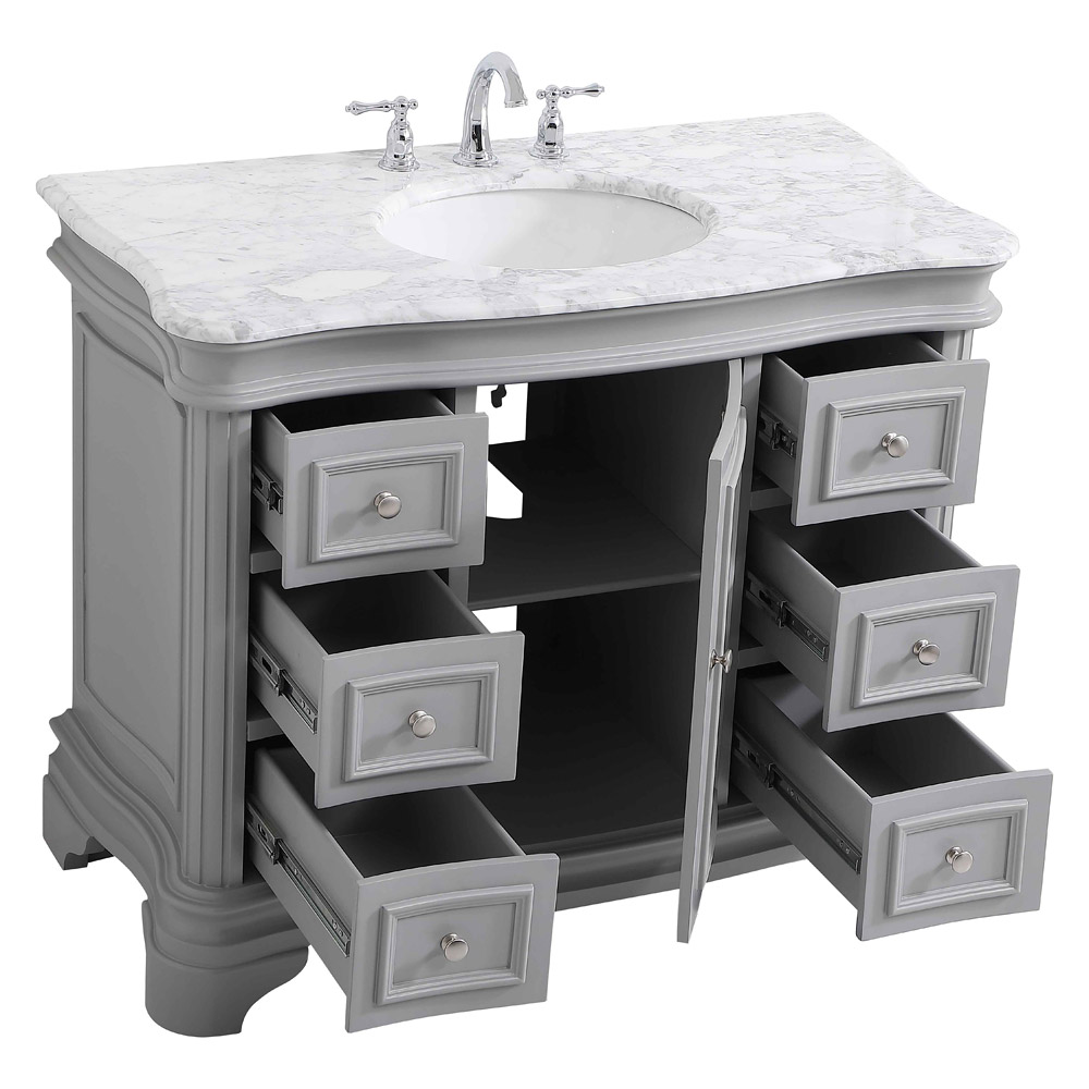 Elegant Bathroom Vanity - Gray, L 42" (VF52042GR)