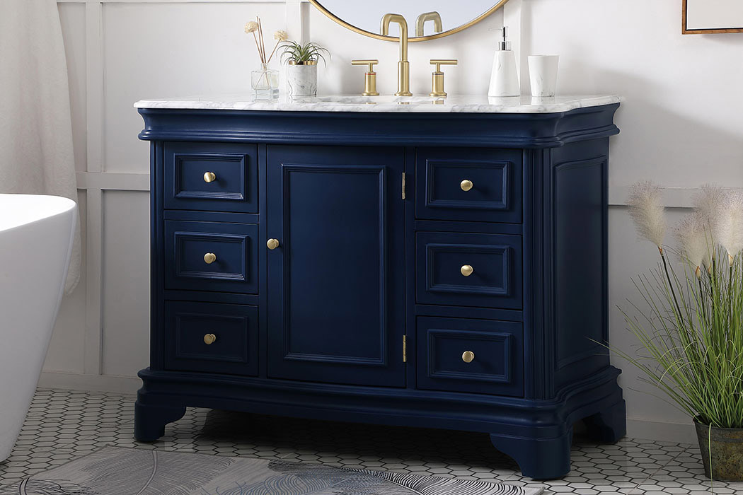 Elegant Bathroom Vanity - Blue, L 48" (VF52048BL)