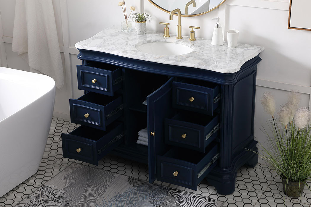 Elegant Bathroom Vanity - Blue, L 48" (VF52048BL)