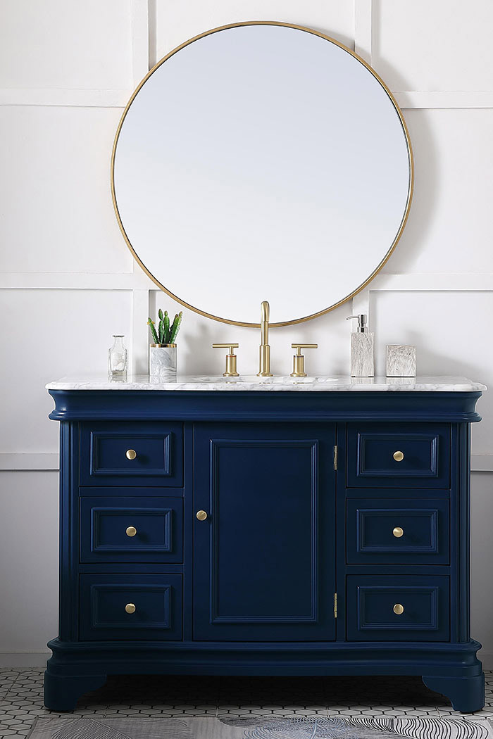 Elegant Bathroom Vanity - Blue, L 48" (VF52048BL)