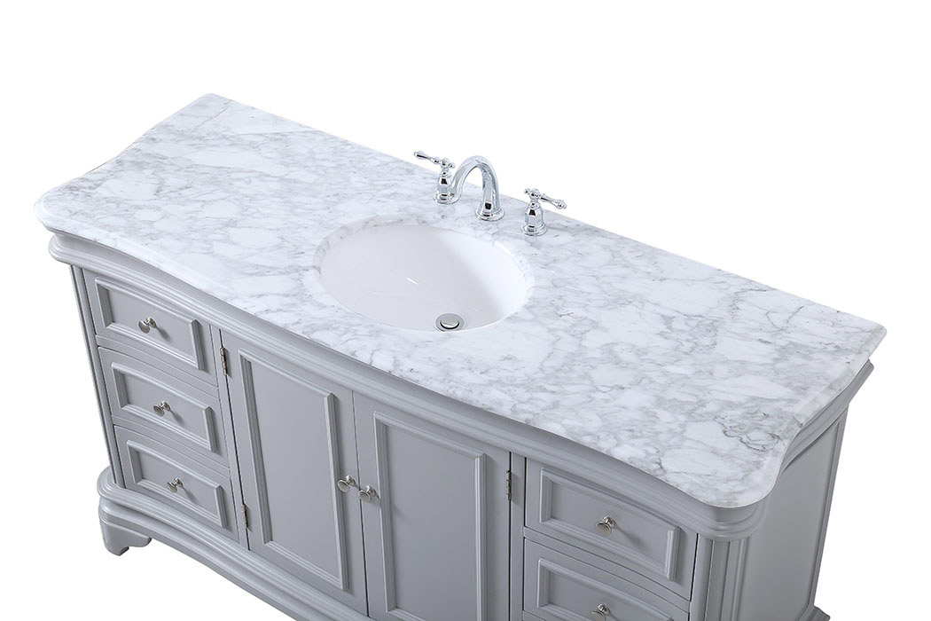 Elegant Single Bathroom Vanity - Gray (VF52060GR)
