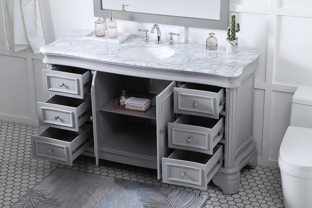 Elegant Single Bathroom Vanity - Gray (VF52060GR)