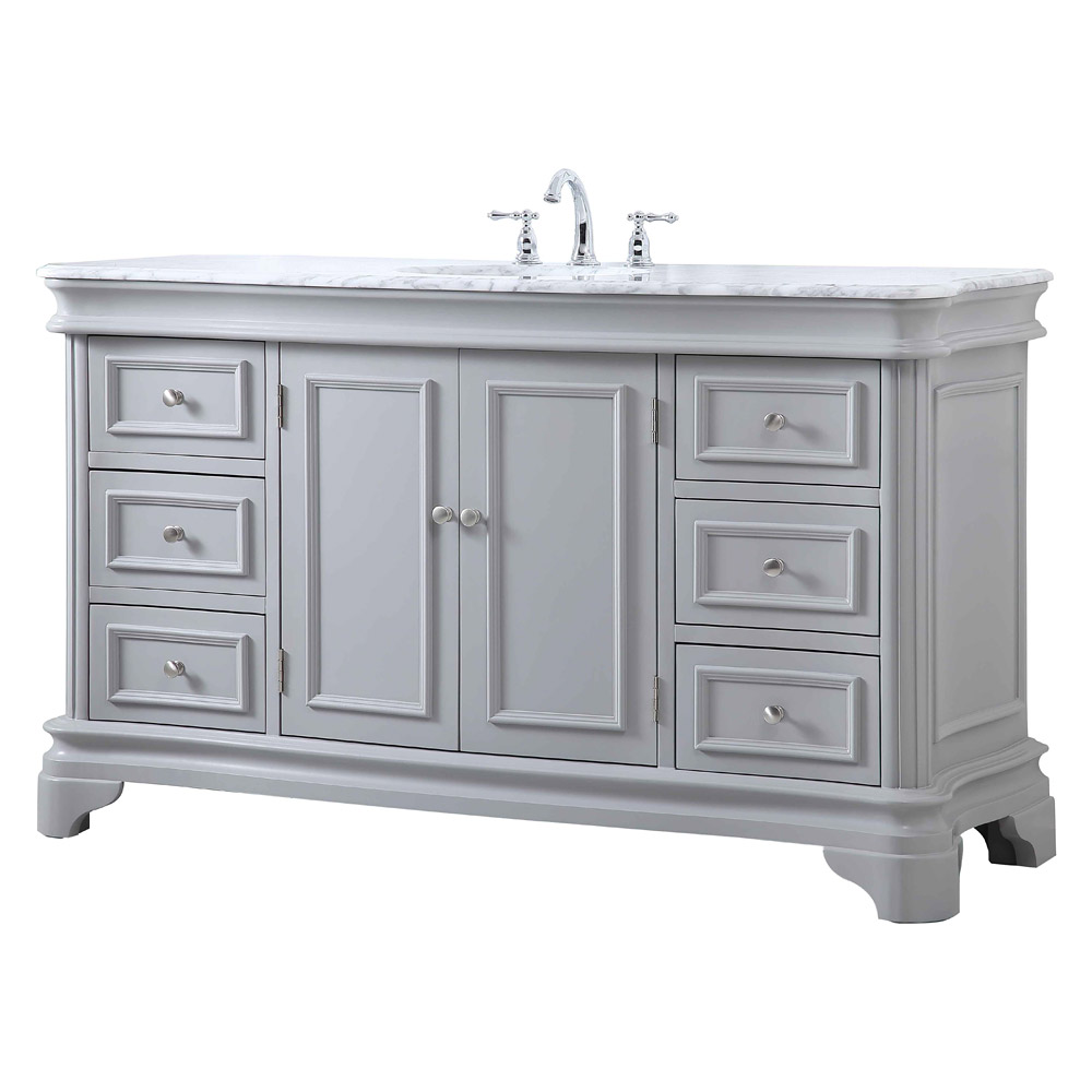 Elegant Single Bathroom Vanity - Gray (VF52060GR)