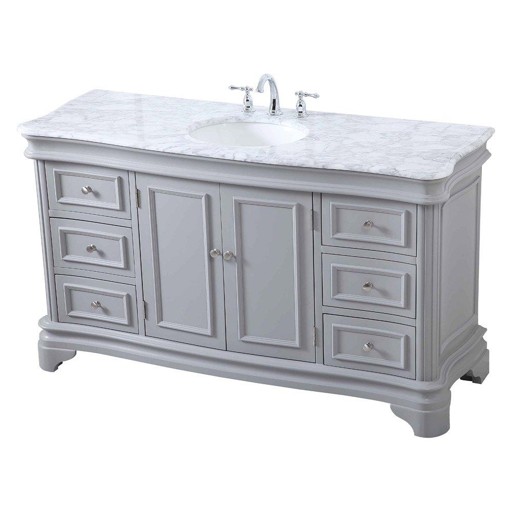 Elegant Single Bathroom Vanity - Gray (VF52060GR)