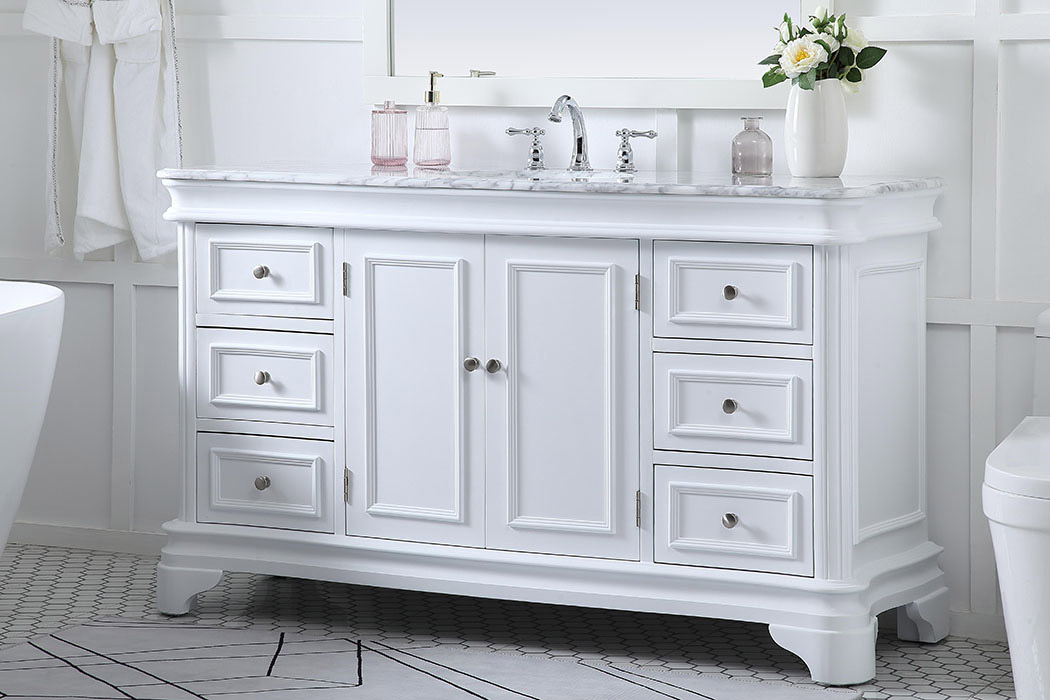 Elegant Single Bathroom Vanity - White (VF52060WH)