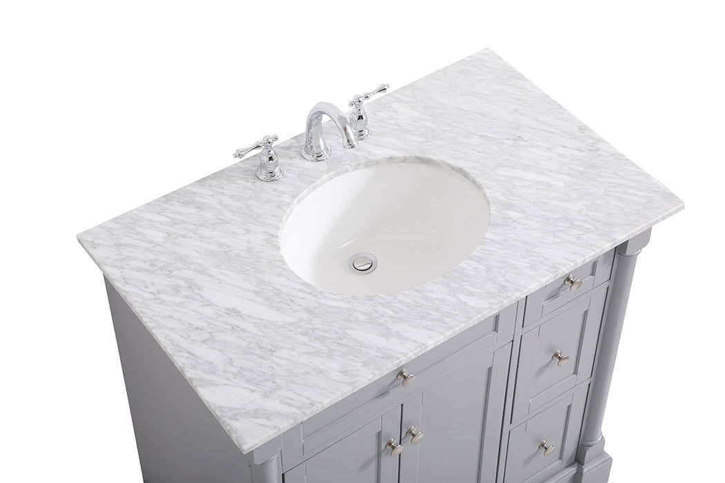 Elegant Bathroom Vanity - Gray, L 36" (VF53036GR)
