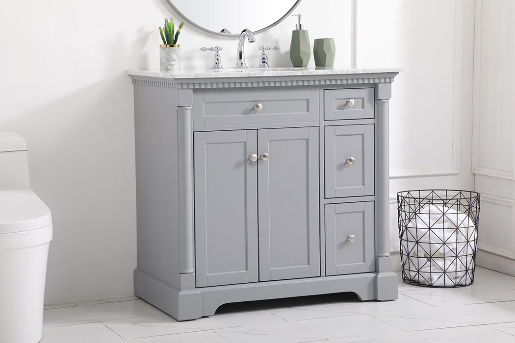 Elegant Bathroom Vanity - Gray, L 36" (VF53036GR)