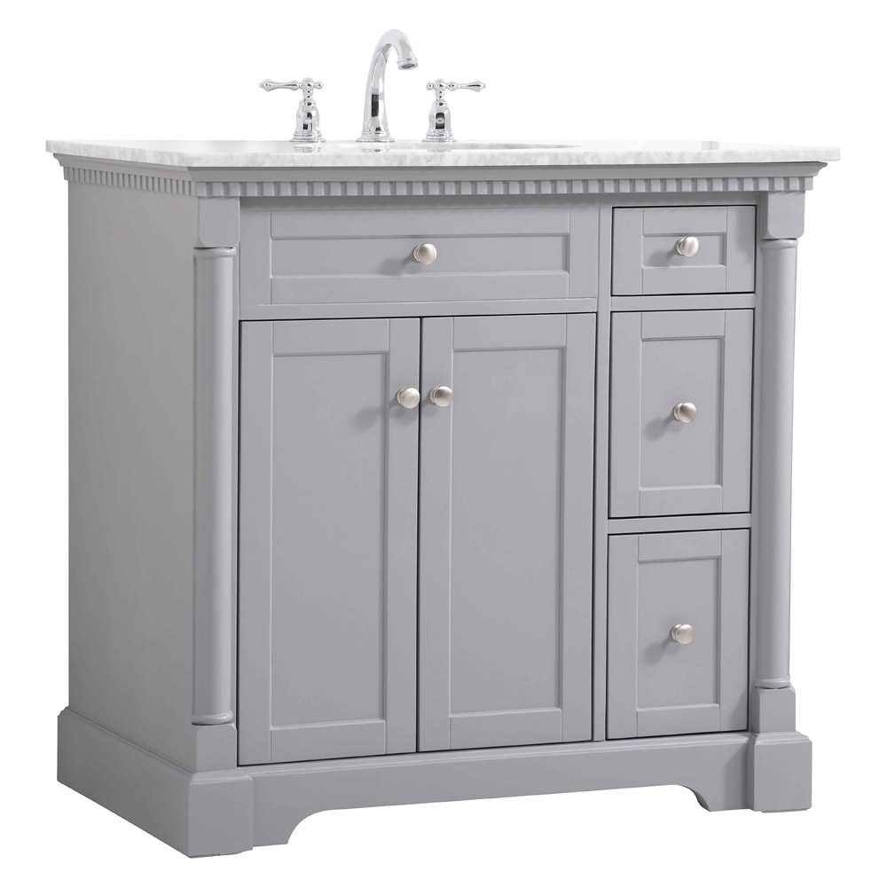 Elegant Bathroom Vanity - Gray, L 36" (VF53036GR)