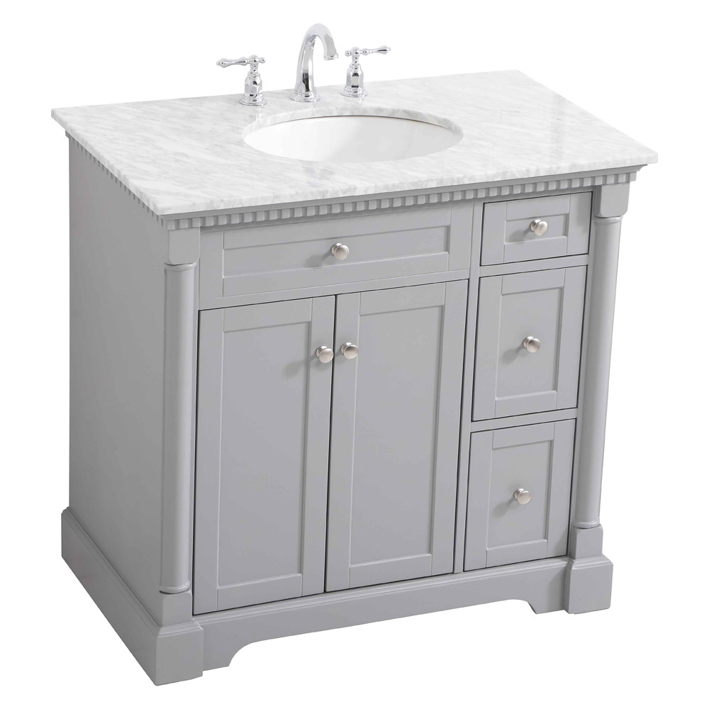Elegant Bathroom Vanity - Gray, L 36" (VF53036GR)