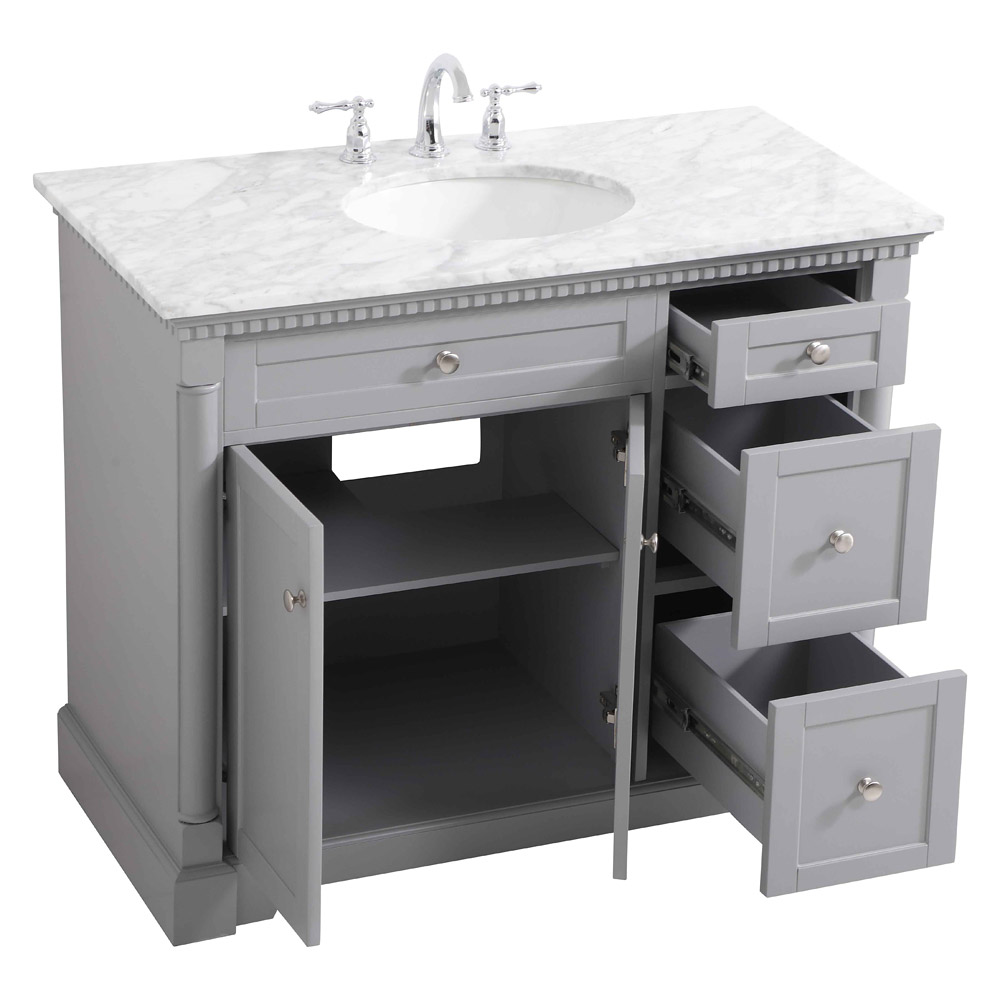 Elegant Bathroom Vanity - Gray, L 42" (VF53042GR)