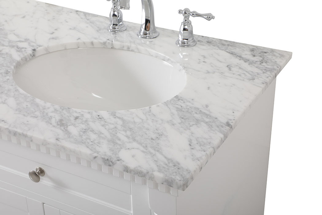 Elegant Bathroom Vanity - White, L 60" (VF53060DWH)