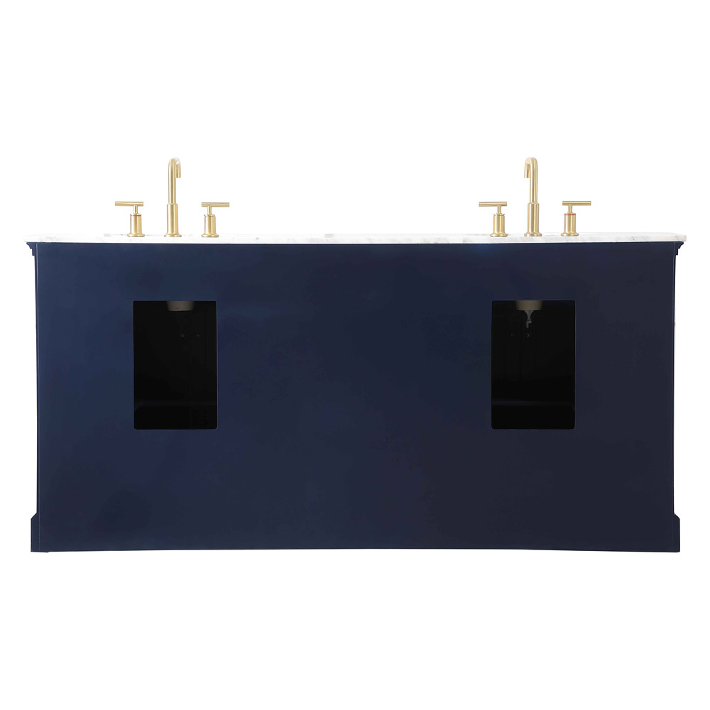 Elegant Bathroom Vanity - Blue, L 72" (VF53072DBL)
