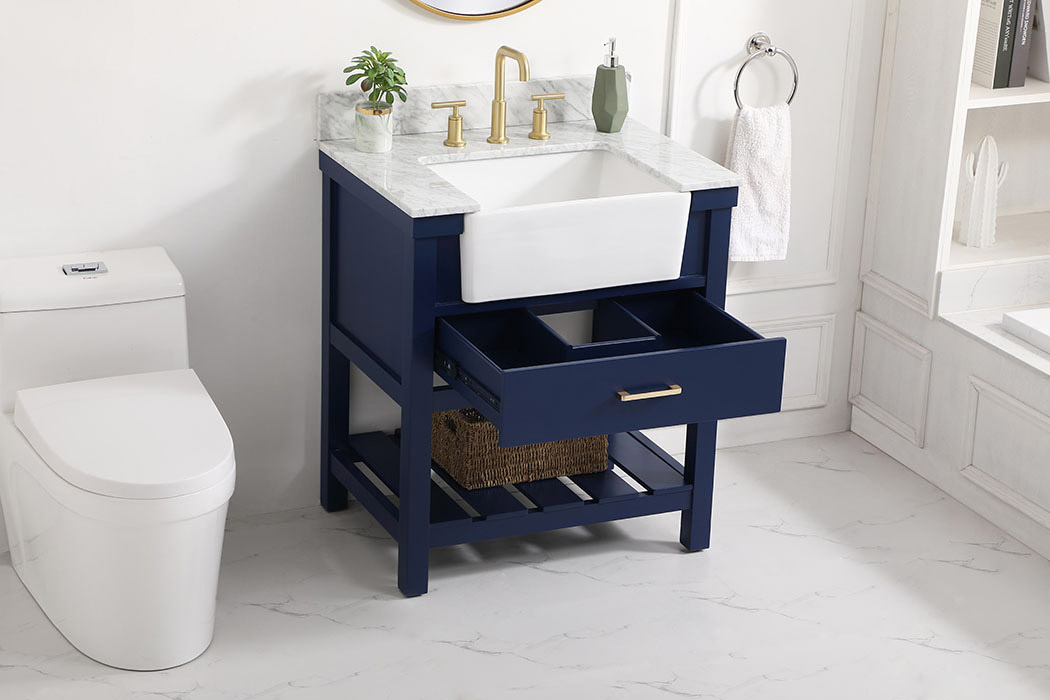 Elegant Bathroom Vanity - Blue (VF60130BL-BS)