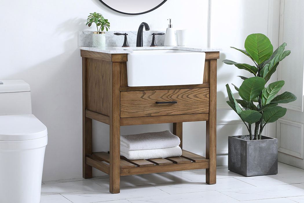 Elegant Bathroom Vanity - Driftwood (VF60130DW-BS)