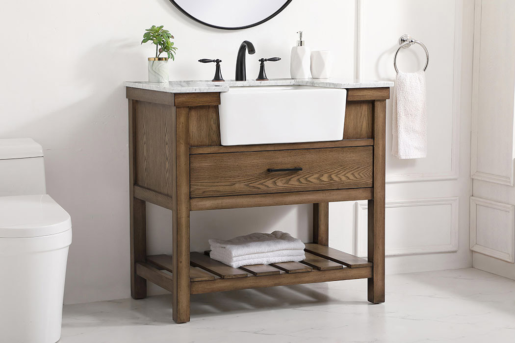 Elegant Bathroom Vanity - Driftwood (VF60136DW)