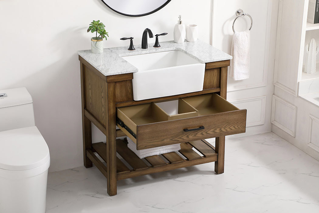 Elegant Bathroom Vanity - Driftwood (VF60136DW)
